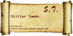 Stiller Tamás névjegykártya