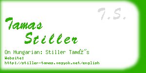 tamas stiller business card